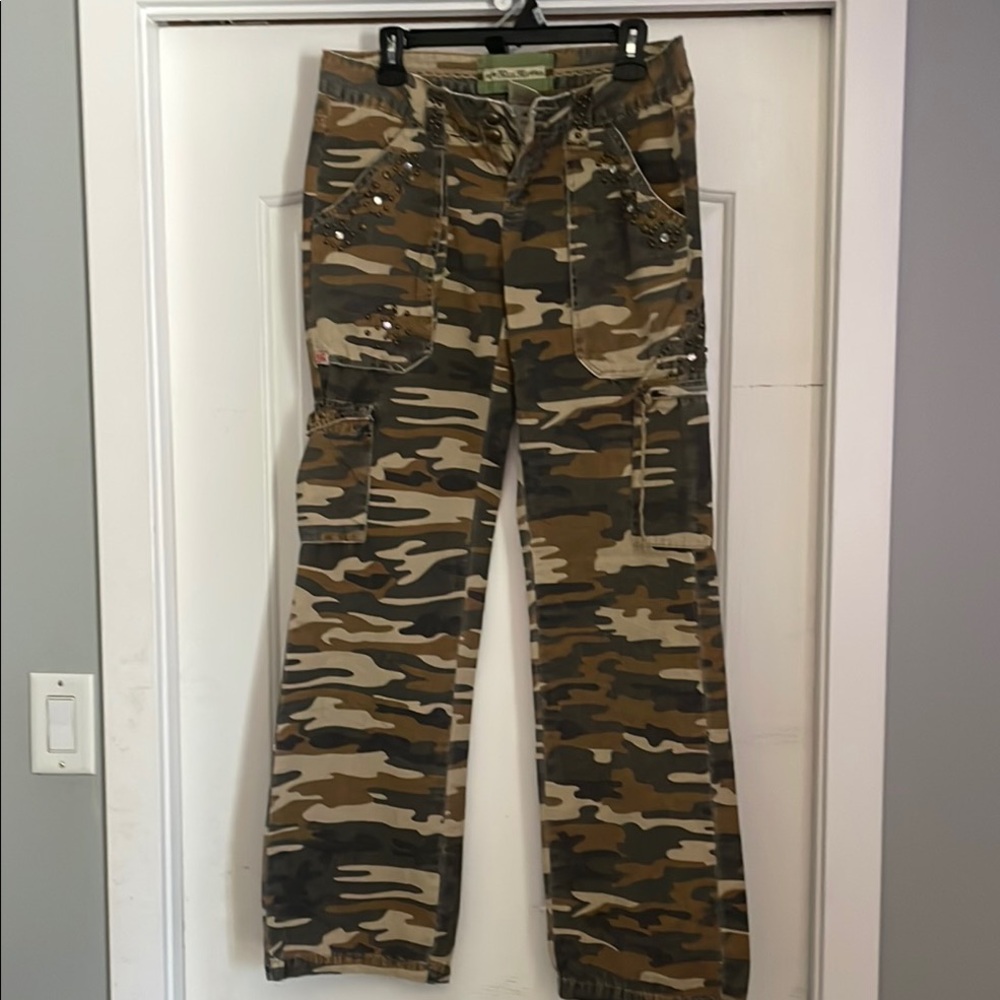 Miss Me Camouflage Cargo Trousers